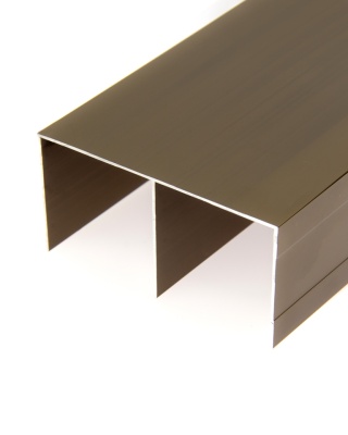 2.ПАРТНЕР Направляющая верх. двухполоз., Шампань матовая (6м) Econom